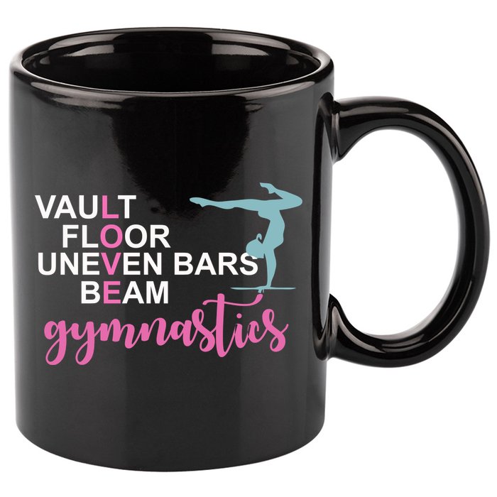 Gymnastics Love Beam Gymnastics 11oz C Handle Ceramic Mug