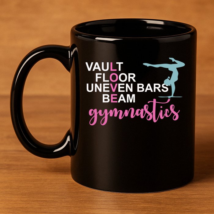 Gymnastics Love Beam Gymnastics 11oz C Handle Ceramic Mug