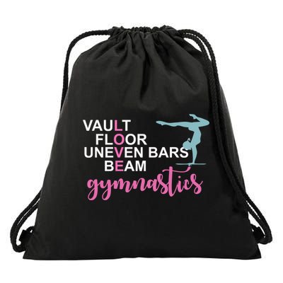 Gymnastics Love Beam Gymnastics Drawstring Bag