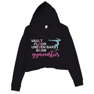 Gymnastics Love Beam Gymnastics Crop Fleece Hoodie