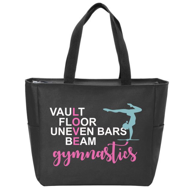 Gymnastics Love Beam Gymnastics Zip Tote Bag