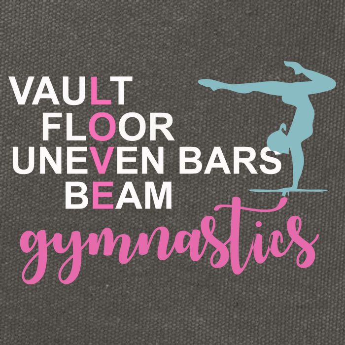 Gymnastics Love Beam Gymnastics Cotton Canvas Backpack