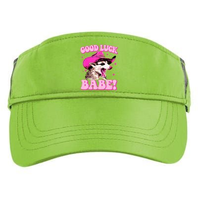 Good Luck Babe Pink Pony Club Cowgirls Western Opossum Adult Drive Performance Visor