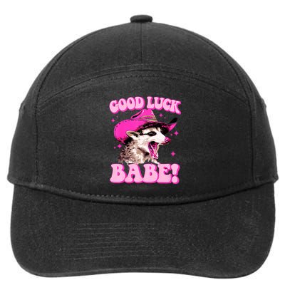 Good Luck Babe Pink Pony Club Cowgirls Western Opossum 7-Panel Snapback Hat