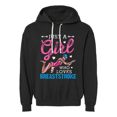 Girl Loves Breaststroke Breaststroke Swimmer Garment-Dyed Fleece Hoodie