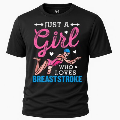 Girl Loves Breaststroke Breaststroke Swimmer Cooling Performance Crew T-Shirt