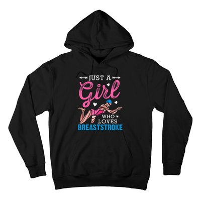 Girl Loves Breaststroke Breaststroke Swimmer Hoodie