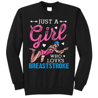 Girl Loves Breaststroke Breaststroke Swimmer Sweatshirt