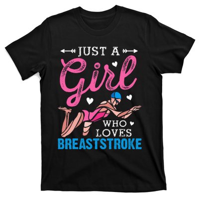 Girl Loves Breaststroke Breaststroke Swimmer T-Shirt