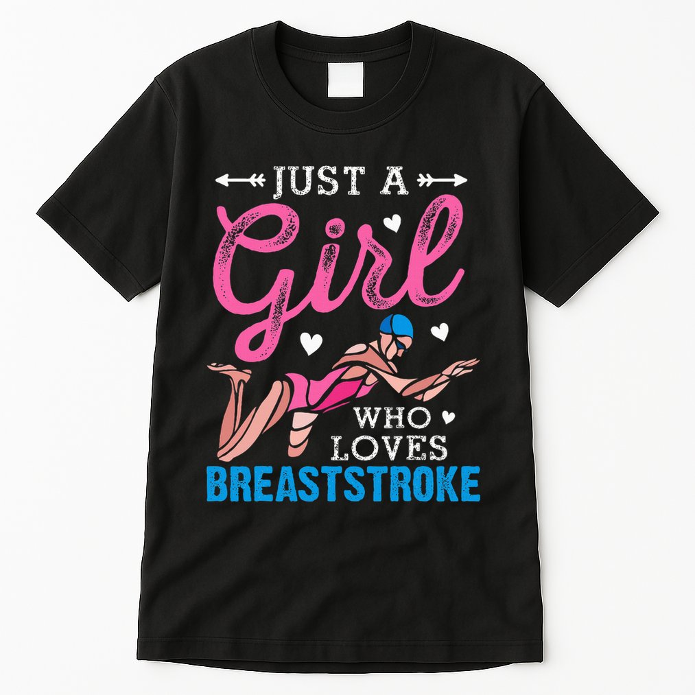 Girl Loves Breaststroke Breaststroke Swimmer Tall T-Shirt