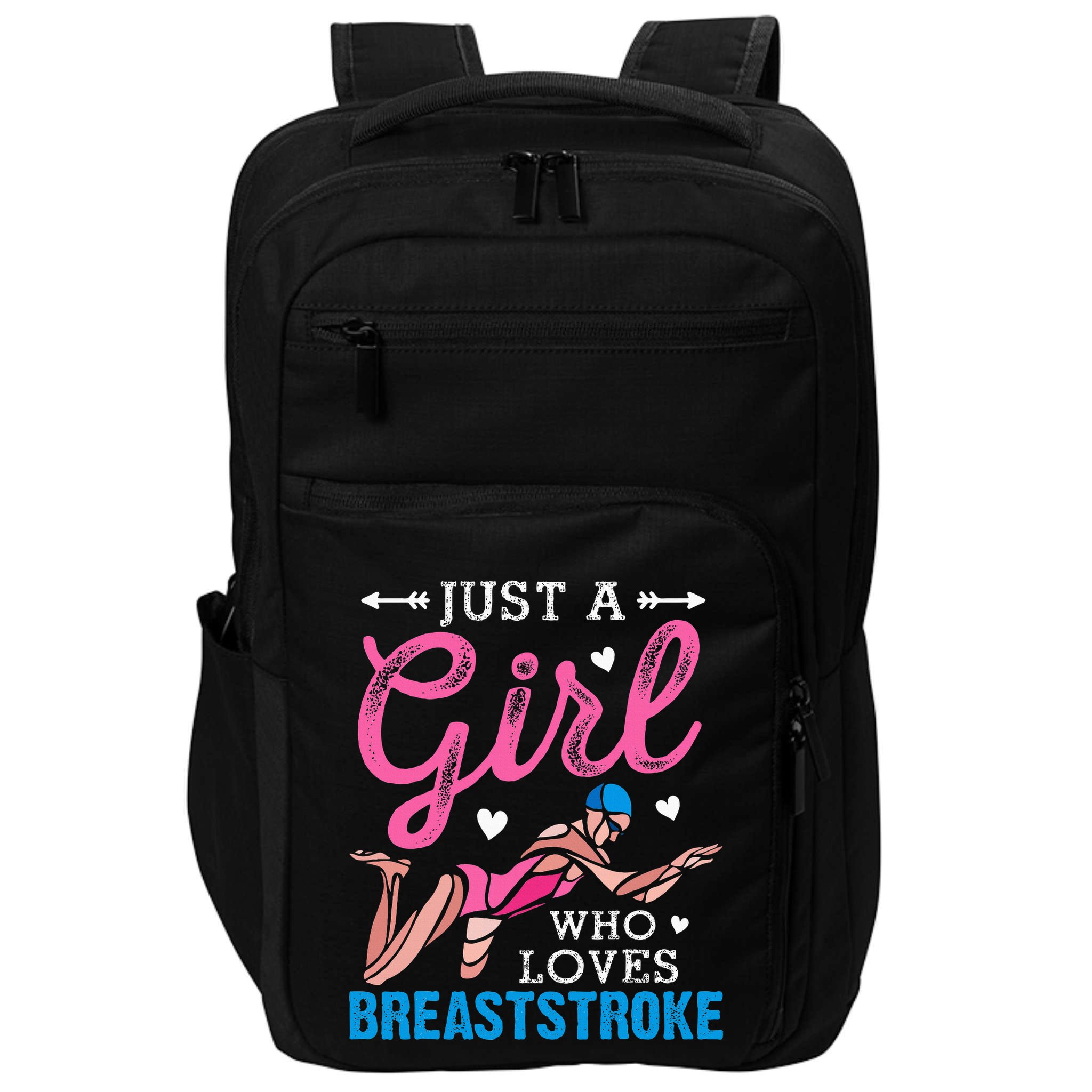 Girl Loves Breaststroke Breaststroke Swimmer Impact Tech Backpack