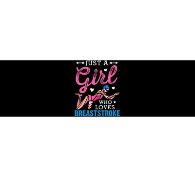 Girl Loves Breaststroke Breaststroke Swimmer Bumper Sticker