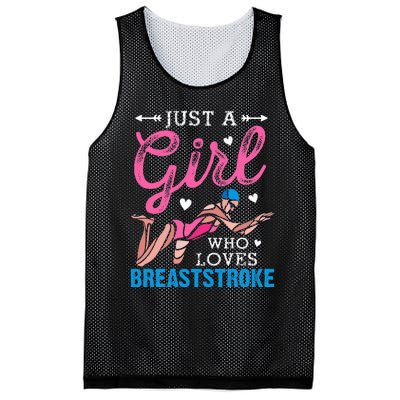 Girl Loves Breaststroke Breaststroke Swimmer Mesh Reversible Basketball Jersey Tank