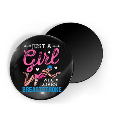 Girl Loves Breaststroke Breaststroke Swimmer Magnet