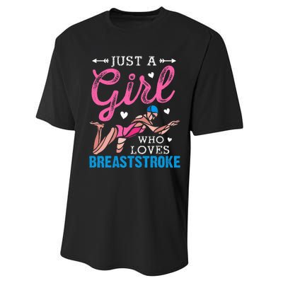 Girl Loves Breaststroke Breaststroke Swimmer Performance Sprint T-Shirt