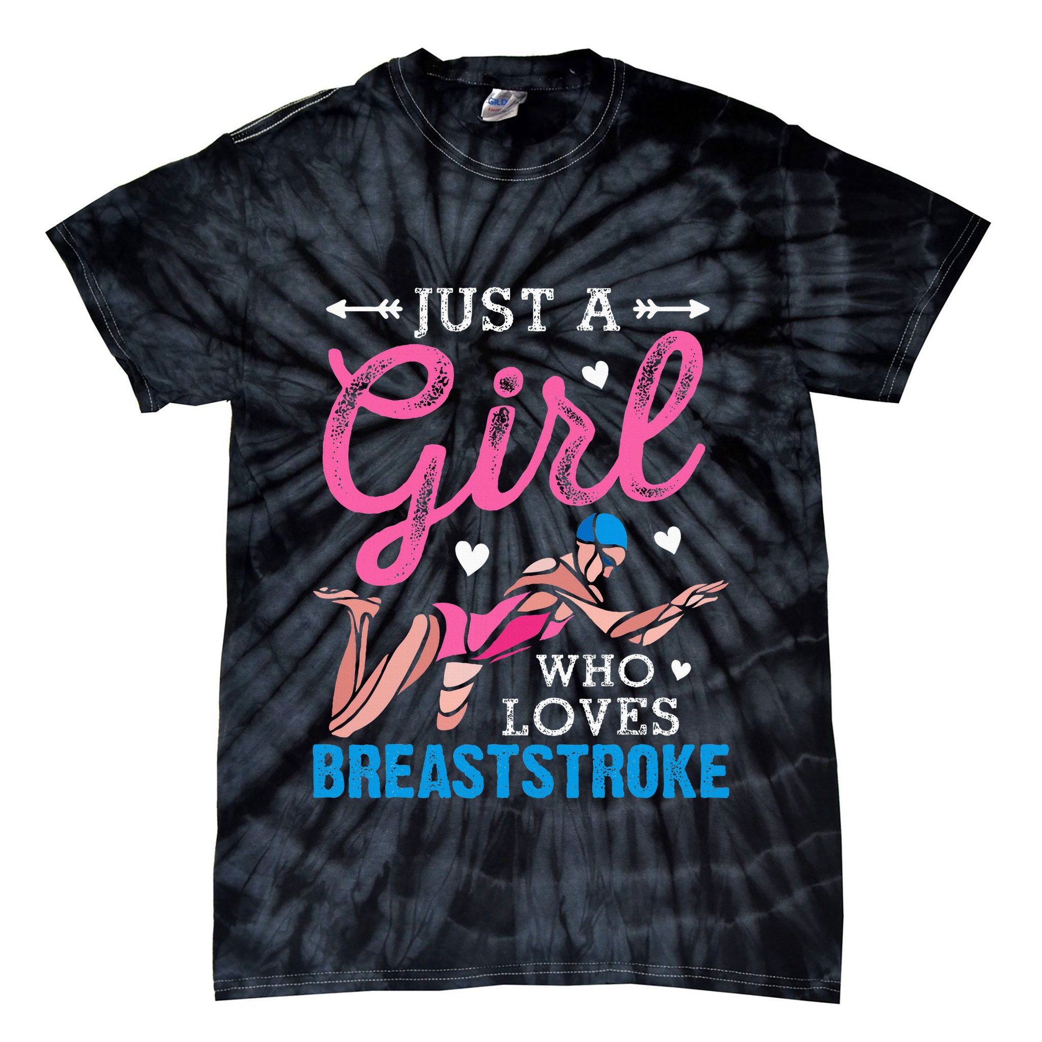 Girl Loves Breaststroke Breaststroke Swimmer Tie-Dye T-Shirt