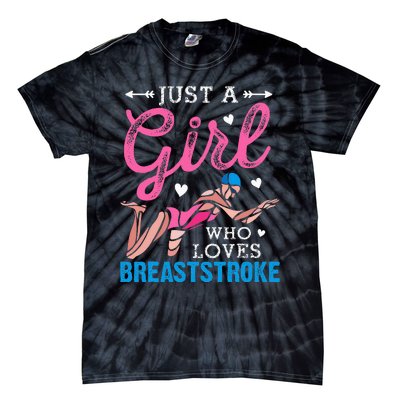 Girl Loves Breaststroke Breaststroke Swimmer Tie-Dye T-Shirt