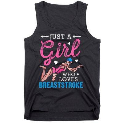 Girl Loves Breaststroke Breaststroke Swimmer Tank Top