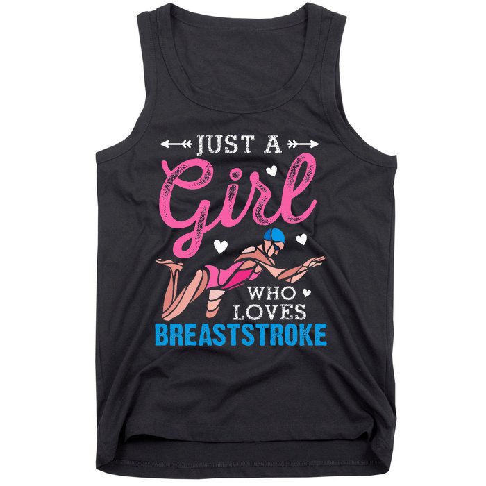 Girl Loves Breaststroke Breaststroke Swimmer Tank Top