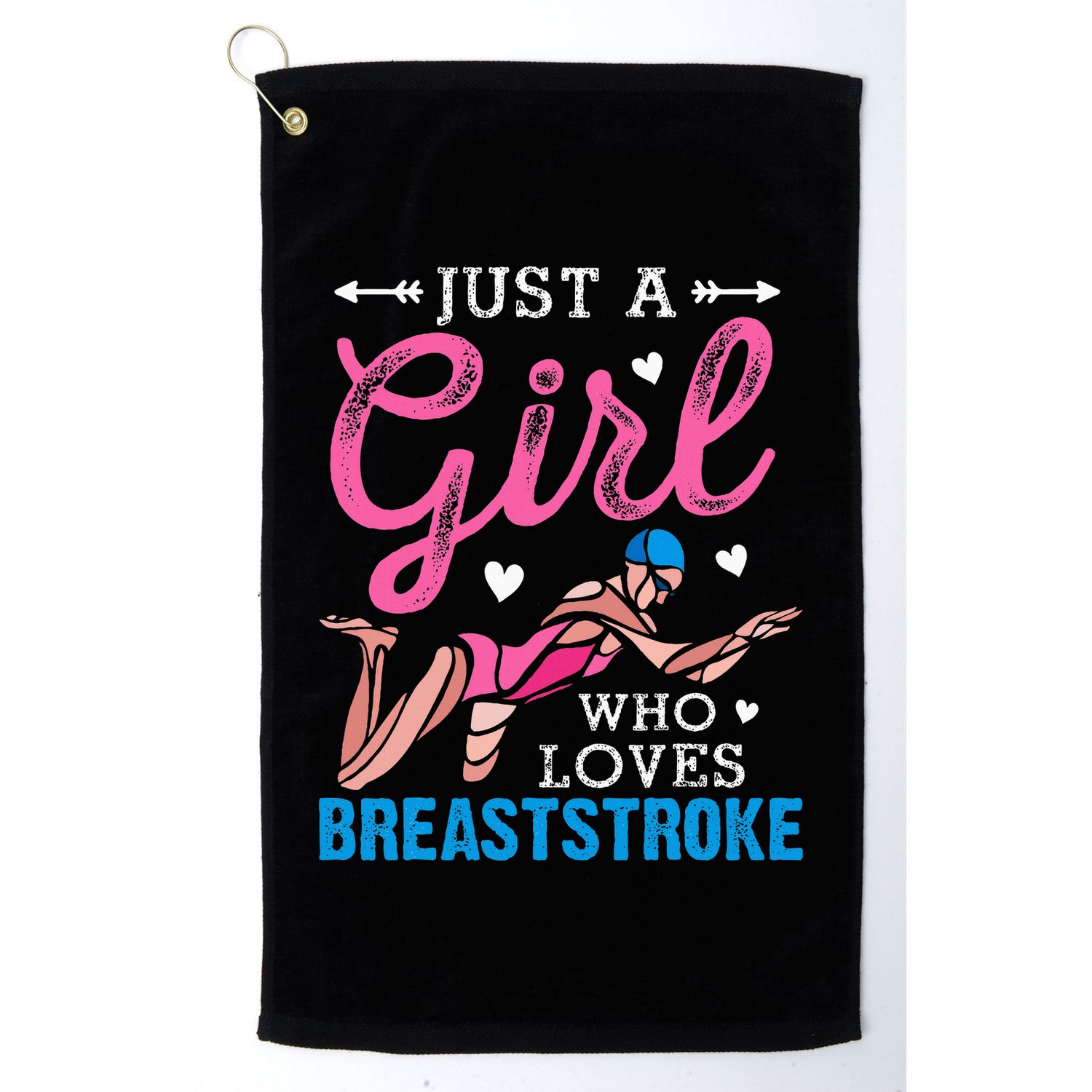Girl Loves Breaststroke Breaststroke Swimmer Golf Towel