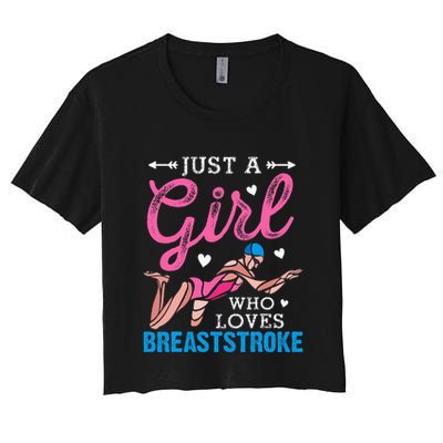 Girl Loves Breaststroke Breaststroke Swimmer Crop Top