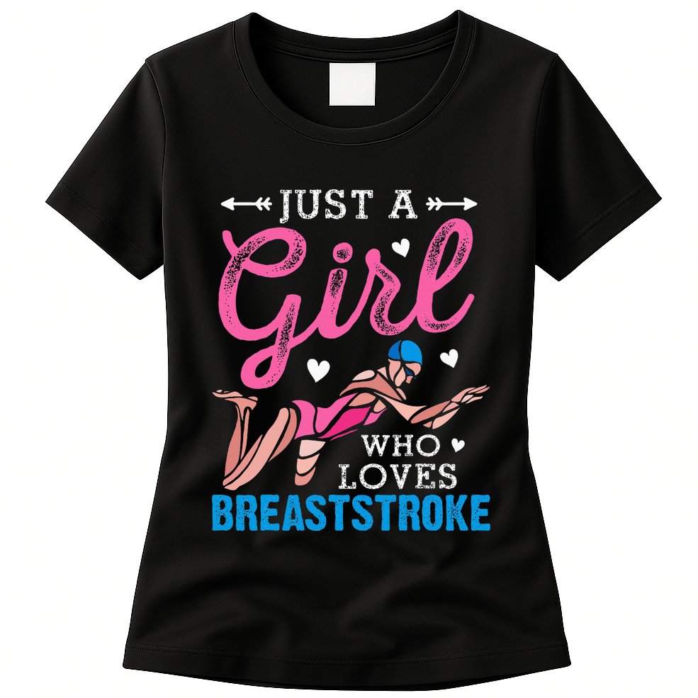 Girl Loves Breaststroke Breaststroke Swimmer Womens T-Shirt