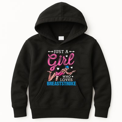 Girl Loves Breaststroke Breaststroke Swimmer Kids Hoodie