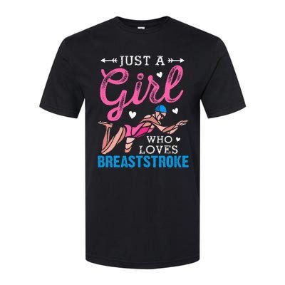 Girl Loves Breaststroke Breaststroke Swimmer Softstyle CVC T-Shirt