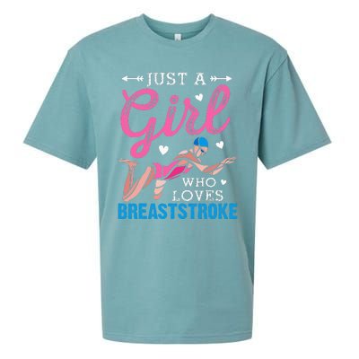 Girl Loves Breaststroke Breaststroke Swimmer Sueded Cloud Jersey T-Shirt