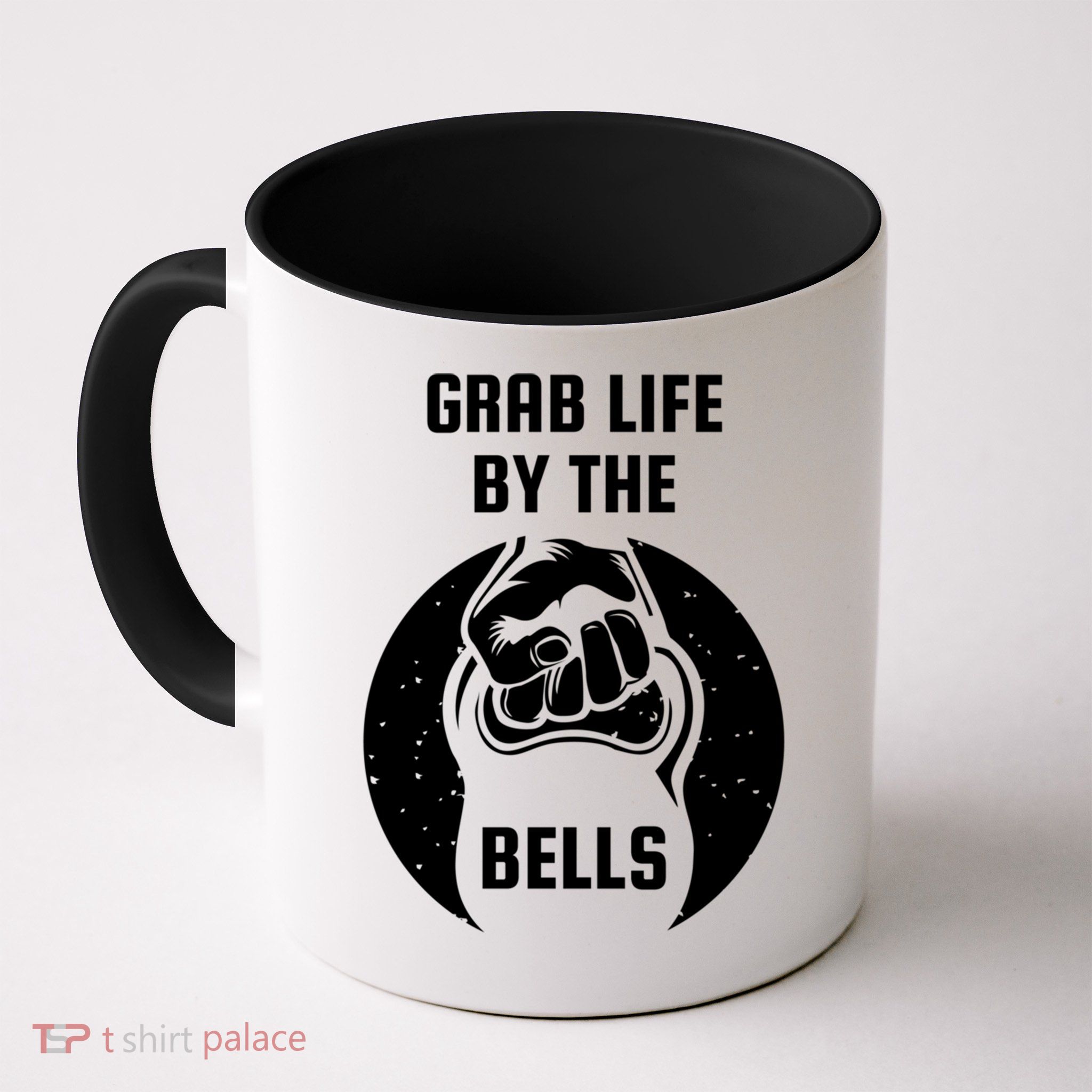 Grab Life By The Bell I Kettlebell Fitness Training Dumbbell Great Gift Mug