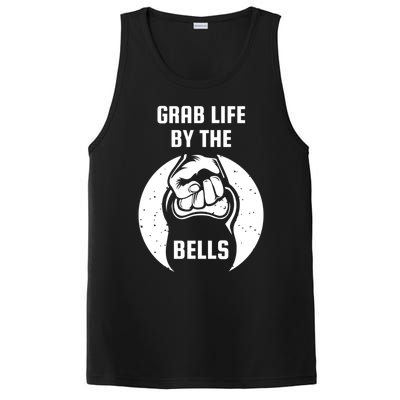 Grab Life By The Bell I Kettlebell Fitness Training Dumbbell Great Gift PosiCharge Competitor Tank