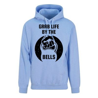 Grab Life By The Bell I Kettlebell Fitness Training Dumbbell Great Gift Unisex Surf Hoodie