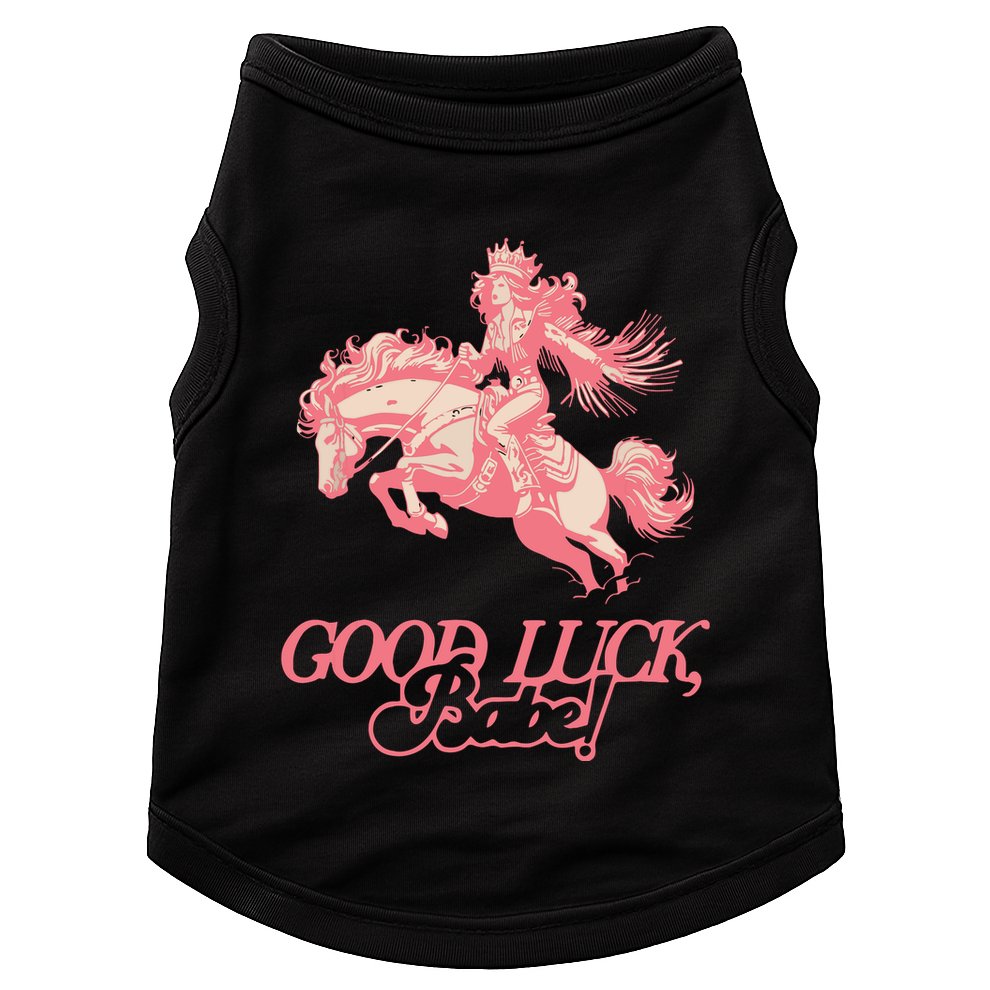 Good Luck Babe Retro 90s Birthday Gifts Doggie Tank