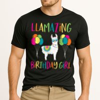 Girl Llama Birthday LLamazing Party Alpaca Balloons Cooling Performance Crew T-Shirt