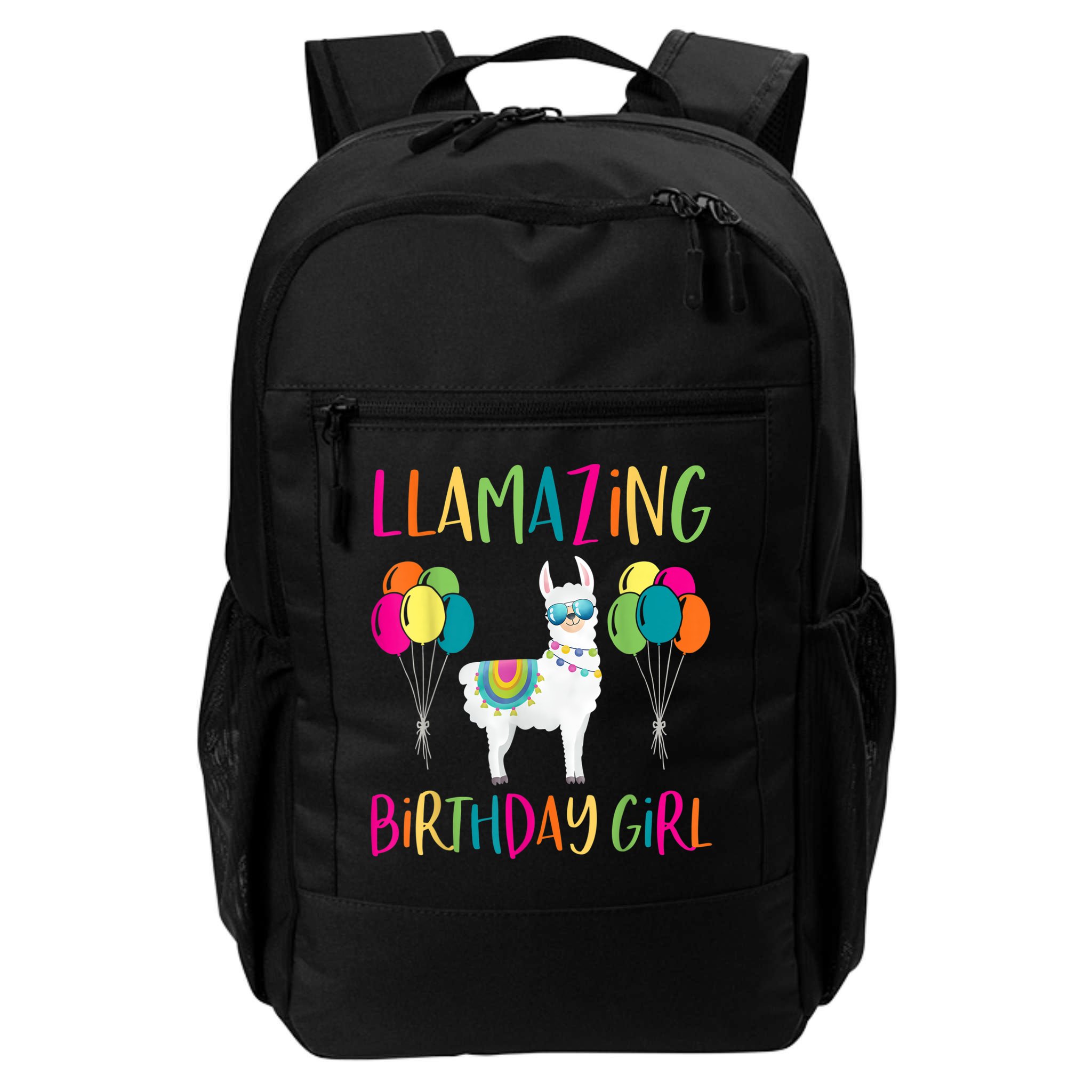 Girl Llama Birthday LLamazing Party Alpaca Balloons Backpack
