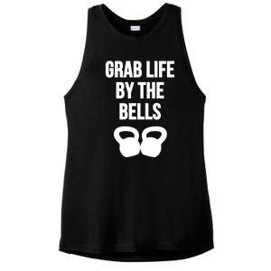 Grab Life By The Bells Kettlebells Great Gift Ladies PosiCharge Tri-Blend Wicking Tank