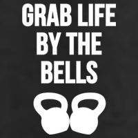 Grab Life By The Bells Kettlebells Great Gift 7 Panel Mesh Trucker Snapback Hat