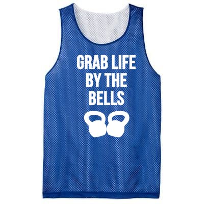 Grab Life By The Bells Kettlebells Great Gift Mesh Reversible Basketball Jersey Tank