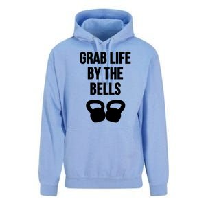 Grab Life By The Bells Kettlebells Great Gift Unisex Surf Hoodie