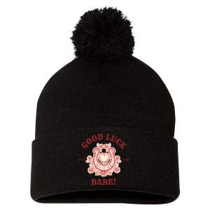 Good Luck Babe Estd 2024 Chappell Roan Pom Pom 12in Knit Beanie