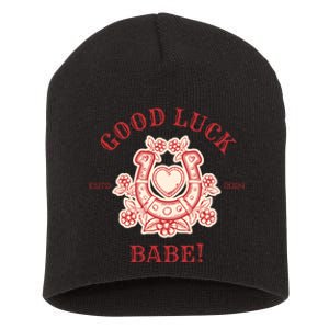 Good Luck Babe Estd 2024 Chappell Roan Short Acrylic Beanie