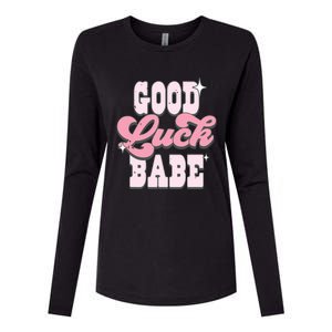 Good Luck Babe Chappel Roan Lesbian Pride Cowgirl Hat Womens Cotton Relaxed Long Sleeve T-Shirt