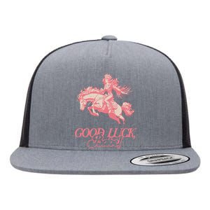 Good Luck Babe Retro 90s Birthday Gifts Flat Bill Trucker Hat