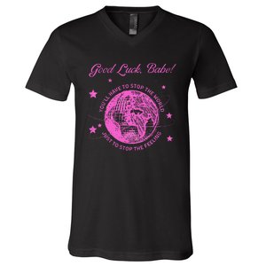 Good Luck Babe V-Neck T-Shirt