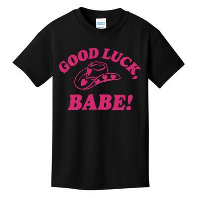 Good Luck Babe! Pink Pony Club Kids T-Shirt