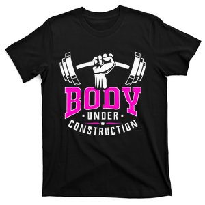 Gym Lovers Body Under Construction Workout Related Gym Rats T-Shirt