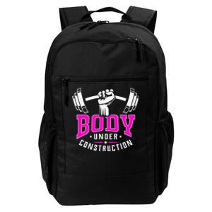 Gym Lovers Body Under Construction Workout Related Gym Rats Daily Commute Backpack