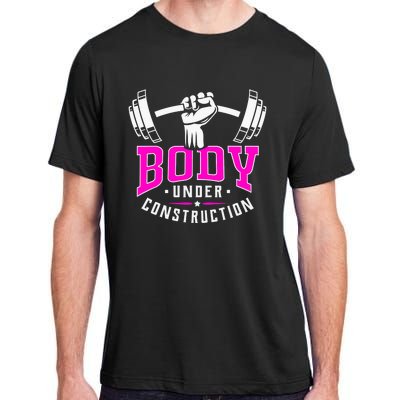 Gym Lovers Body Under Construction Workout Related Gym Rats Adult ChromaSoft Performance T-Shirt