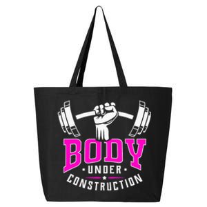 Gym Lovers Body Under Construction Workout Related Gym Rats 25L Jumbo Tote