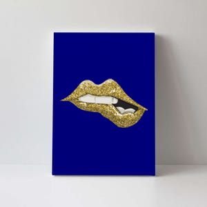 Gold Lip Biting Great Gift Black Magic Great Gift Great Gift Canvas